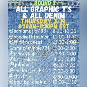 👚Graphic Tee & 👖Denim Train 🚂 Show Thursday, March 19th Live Notification🚨